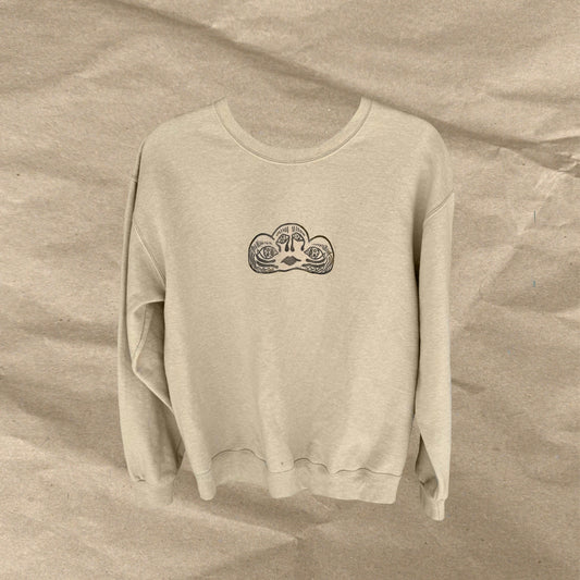 Cloud Block Print Sweatshirt Size M