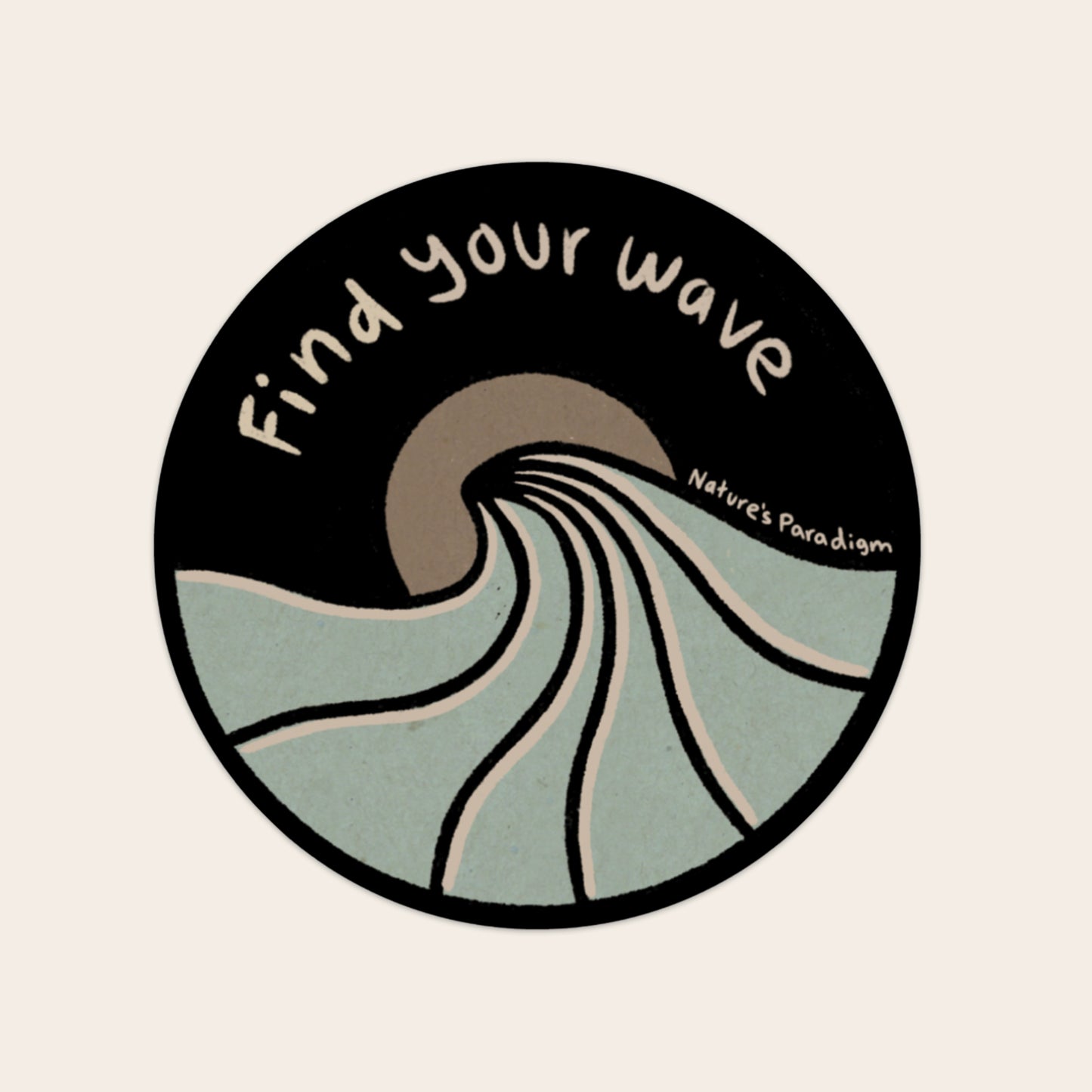 Find Your Wave Sticker