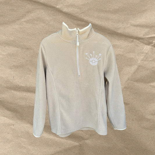 Logo Embroidered Fleece Jacket Size S